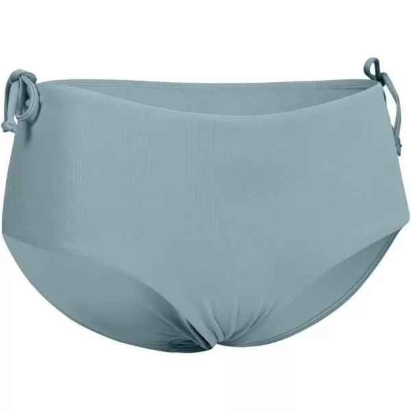 CRZ YOGA Womens Bikini Bottoms Full Coverage Bathing Swimsuit Bottom Adjustable Ruched Side Tie Swim BriefsLight Grayish Blue