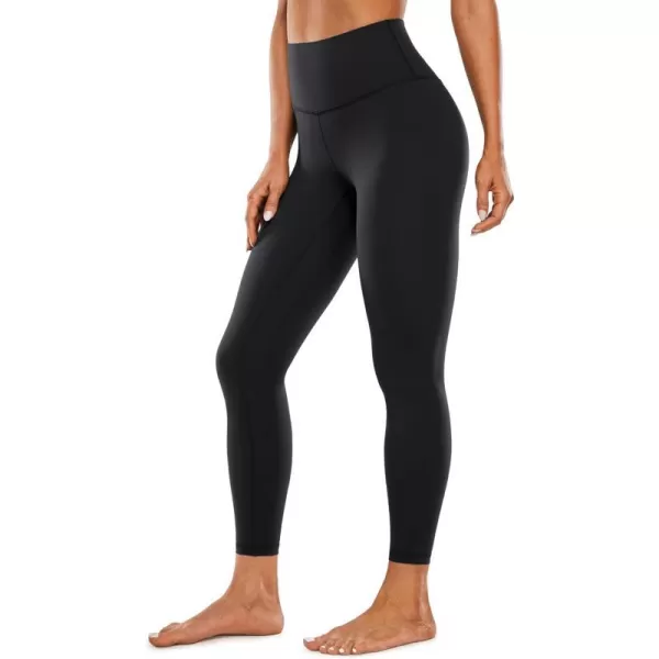 CRZ YOGA Womens Brushed Naked Feeling Workout Leggings 25  28 High Waisted Gym Compression Tummy Control Yoga PantsBlack