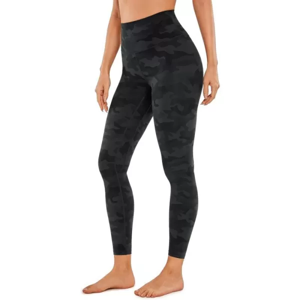 CRZ YOGA Womens Brushed Naked Feeling Workout Leggings 25  28 High Waisted Gym Compression Tummy Control Yoga PantsDark Grey Camouflage