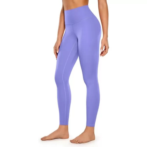 CRZ YOGA Womens Brushed Naked Feeling Workout Leggings 25  28 High Waisted Gym Compression Tummy Control Yoga PantsDark Lavender Purple