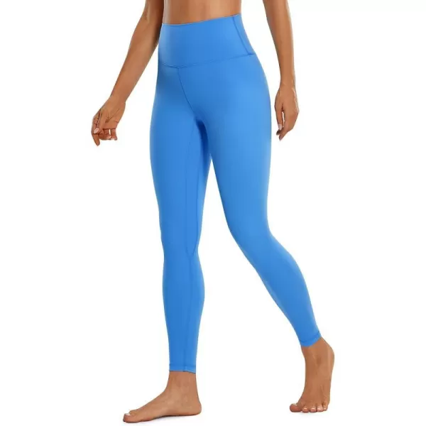 CRZ YOGA Womens Brushed Naked Feeling Workout Leggings 25  28 High Waisted Gym Compression Tummy Control Yoga PantsHazy Blue