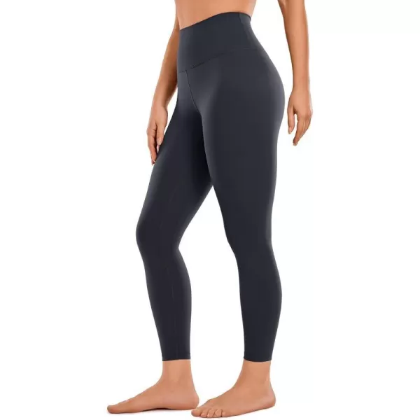 CRZ YOGA Womens Brushed Naked Feeling Workout Leggings 25  28 High Waisted Gym Compression Tummy Control Yoga PantsIntersellar Black and Navy