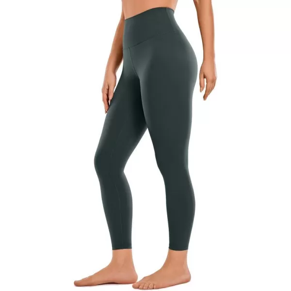 CRZ YOGA Womens Brushed Naked Feeling Workout Leggings 25  28 High Waisted Gym Compression Tummy Control Yoga PantsMelanite