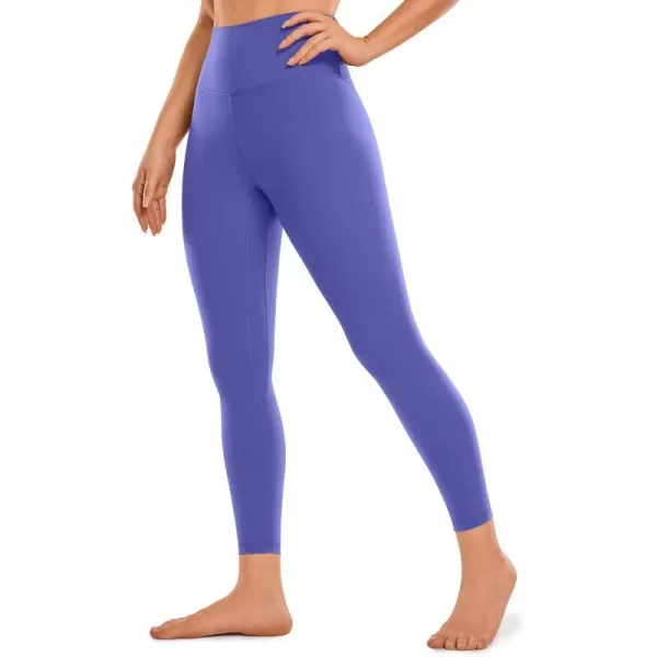 CRZ YOGA Womens Brushed Naked Feeling Workout Leggings 25  28 High Waisted Gym Compression Tummy Control Yoga PantsMystic Violet