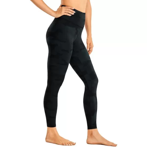 CRZ YOGA Womens Brushed Naked Feeling Workout Leggings 25  28 High Waisted Gym Compression Tummy Control Yoga PantsSpruce Camouflage