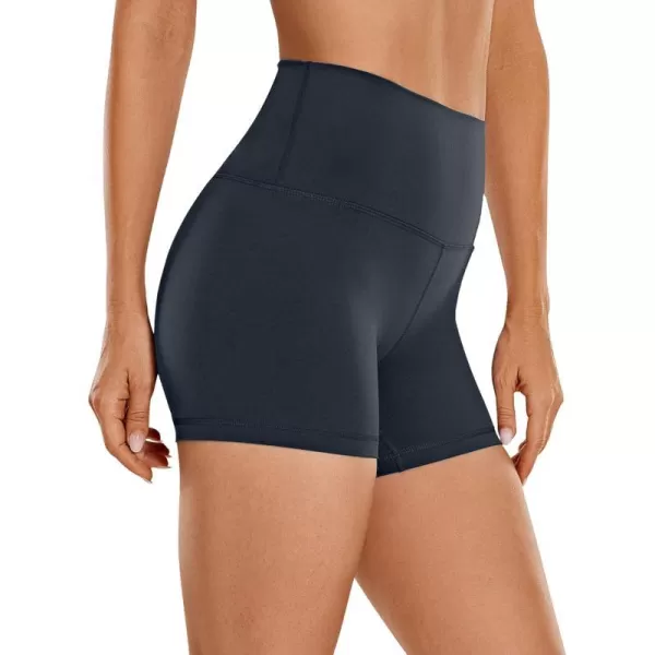 CRZ YOGA Womens ButterLuxe Biker Shorts 4 Inches  High Waisted Workout Running Volleyball Spandex Yoga ShortsTrue Navy