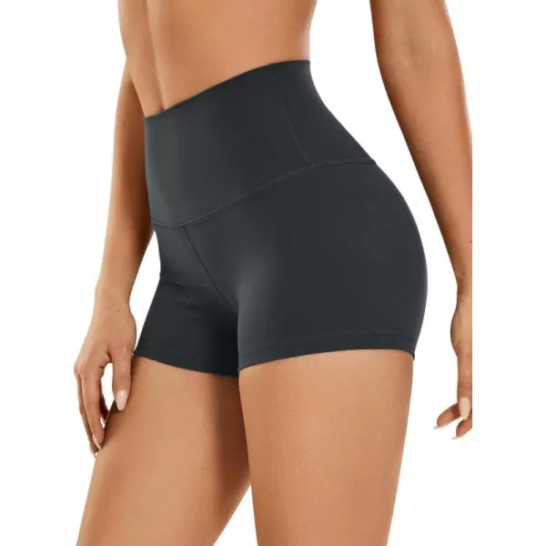 CRZ YOGA Womens Butterluxe Biker Shorts 25  4  6  8  High Waisted Booty Workout Volleyball Yoga SpandexMelanite