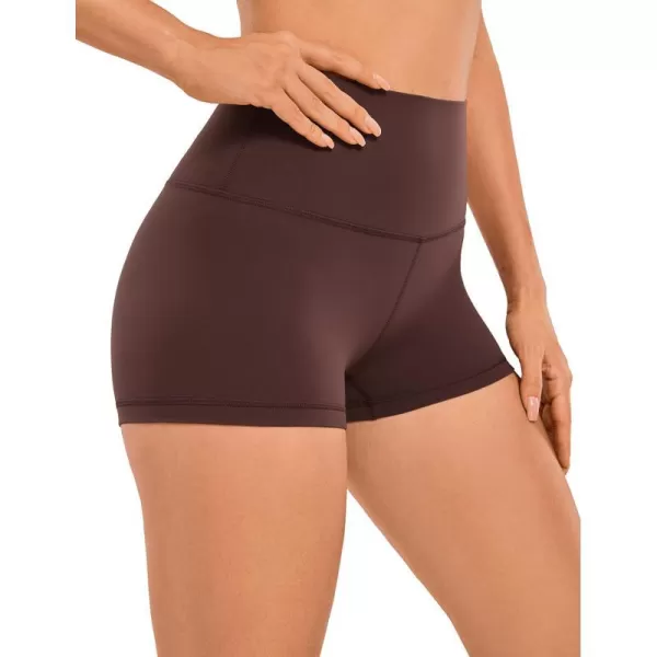 CRZ YOGA Womens Butterluxe Biker Shorts 25  4  6  8  High Waisted Booty Workout Volleyball Yoga SpandexTaupe