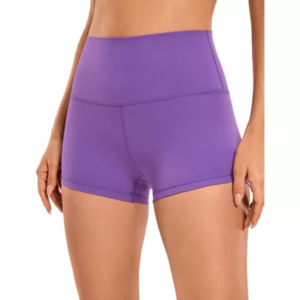 CRZ YOGA Womens Butterluxe Biker Shorts 25 Inches  High Waisted Yoga Workout Running Volleyball Spandex Booty ShortsRoyal Lilac