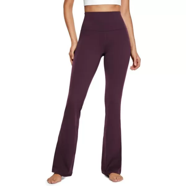 CRZ YOGA Womens Butterluxe High Waist Flare Pants 305  32  Wide Leg Bootcut Yoga Pants with Pocket Soft Lounge CasualDeep Purple