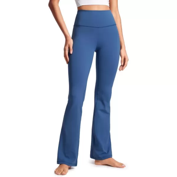 CRZ YOGA Womens Butterluxe High Waist Flare Pants 305  32  Wide Leg Bootcut Yoga Pants with Pocket Soft Lounge CasualPitch Blue