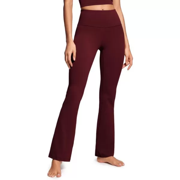 CRZ YOGA Womens Butterluxe High Waist Flare Pants 305  32  Wide Leg Bootcut Yoga Pants with Pocket Soft Lounge CasualRed Merlot