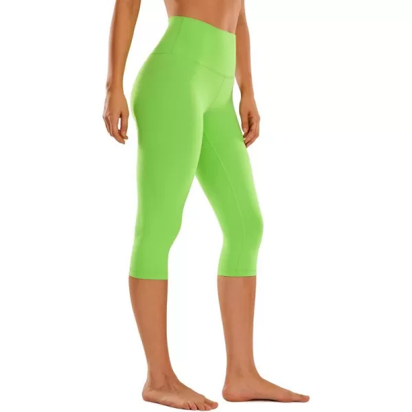 CRZ YOGA Womens Butterluxe High Waisted Capris Workout Leggings 17 Inches  Lounge Leggings Buttery Soft Yoga PantsGreen Glow