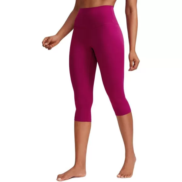 CRZ YOGA Womens Butterluxe High Waisted Capris Workout Leggings 17 Inches  Lounge Leggings Buttery Soft Yoga PantsMagenta Purple