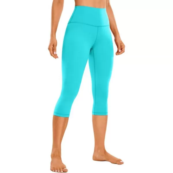 CRZ YOGA Womens Butterluxe High Waisted Lounge Legging 19 Inches  Workout Leggings Buttery Soft Capris Yoga Pants19 inches Neon Spectral Blue