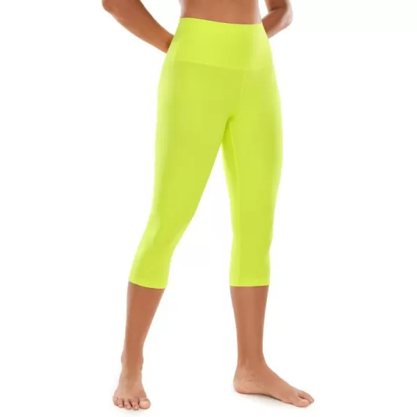 CRZ YOGA Womens Butterluxe High Waisted Lounge Legging 19 Inches  Workout Leggings Buttery Soft Capris Yoga Pants19 inches Neon Yellow