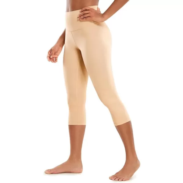 CRZ YOGA Womens Butterluxe High Waisted Lounge Legging 19 Inches  Workout Leggings Buttery Soft Capris Yoga Pants19 inches Tan Milkshake