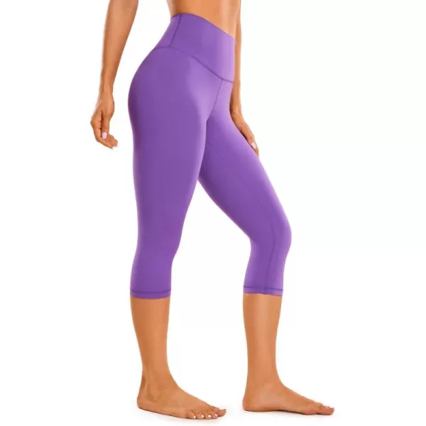 CRZ YOGA Womens Butterluxe High Waisted Lounge Legging 19 Inches  Workout Leggings Buttery Soft Capris Yoga PantsRoyal Lilac