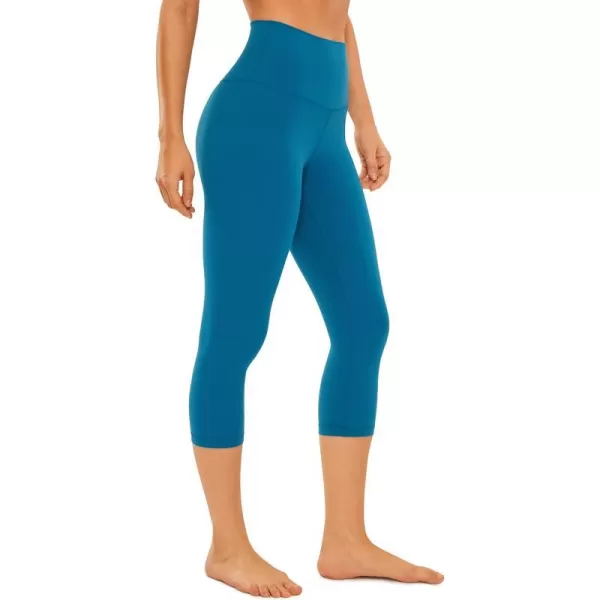 CRZ YOGA Womens Butterluxe High Waisted Lounge Legging 19 Inches  Workout Leggings Buttery Soft Capris Yoga PantsSupersonic Blue