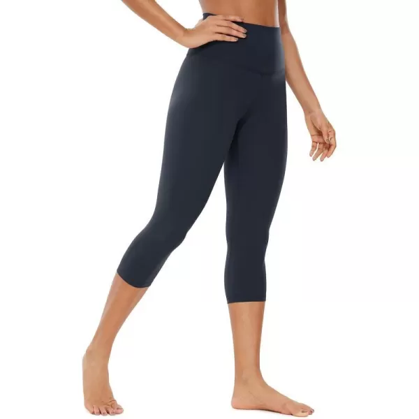 CRZ YOGA Womens Butterluxe High Waisted Lounge Legging 19 Inches  Workout Leggings Buttery Soft Capris Yoga PantsTrue Navy