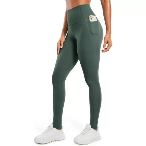 CRZ YOGA Womens Butterluxe High Waisted Workout Leggings 31 Inches  Athletic Gym Yoga Pants with Pockets Buttery SoftDark Forest Green