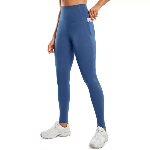 CRZ YOGA Womens Butterluxe High Waisted Workout Leggings 31 Inches  Athletic Gym Yoga Pants with Pockets Buttery SoftPitch Blue