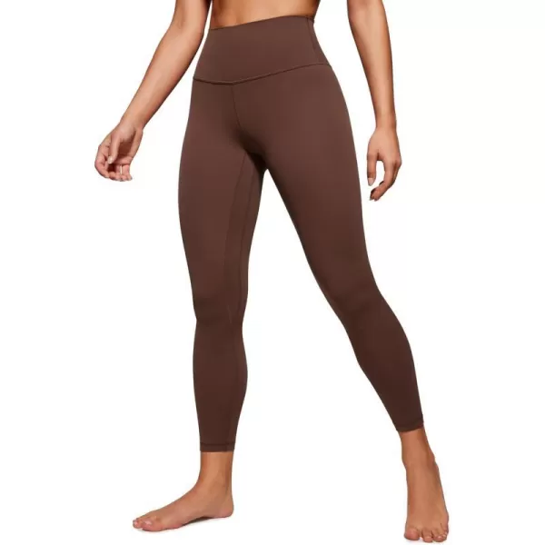 CRZ YOGA Womens Butterluxe High Waisted Yoga Leggings 25  28  Double Seamed Buttery Soft Comfy Athletic Gym Workout PantsCoffee Brown