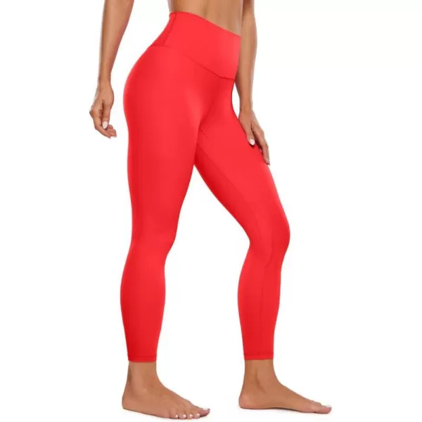 CRZ YOGA Womens Butterluxe High Waisted Yoga Leggings 25  28  Double Seamed Buttery Soft Comfy Athletic Gym Workout PantsDeep Red