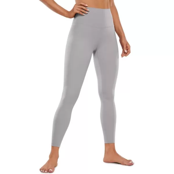 CRZ YOGA Womens Butterluxe High Waisted Yoga Leggings 25  28  Double Seamed Buttery Soft Comfy Athletic Gym Workout PantsGull Gray