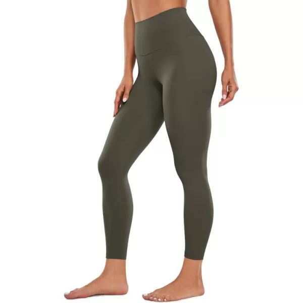 CRZ YOGA Womens Butterluxe High Waisted Yoga Leggings 25  28  Double Seamed Buttery Soft Comfy Athletic Gym Workout PantsLight Army Green