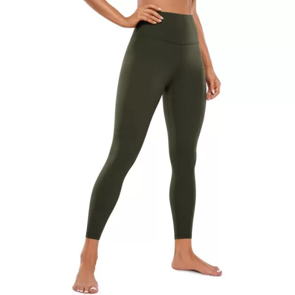 CRZ YOGA Womens Butterluxe High Waisted Yoga Leggings 25  28  Double Seamed Buttery Soft Comfy Athletic Gym Workout PantsOlive Green