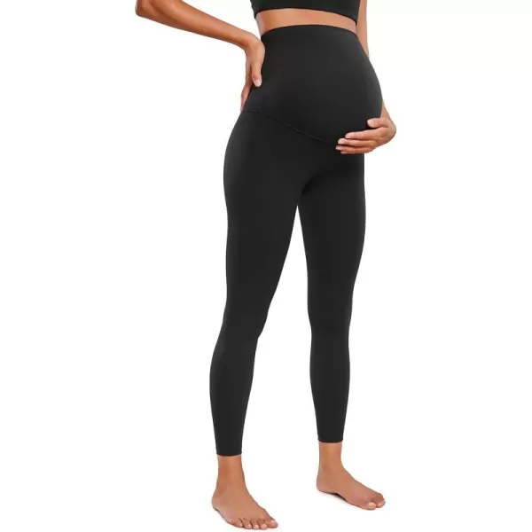 CRZ YOGA Womens Butterluxe Maternity Leggings 25  28  Workout Activewear Yoga Pregnancy Pants Over The Belly Buttery Soft25 inches Black