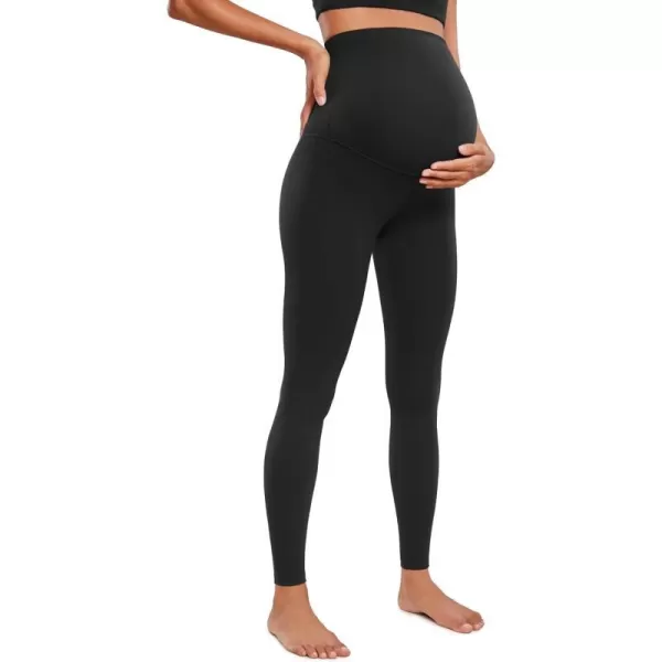 CRZ YOGA Womens Butterluxe Maternity Leggings Over The Belly 28  Workout Activewear Yoga Pregnancy Pants Buttery SoftBlack