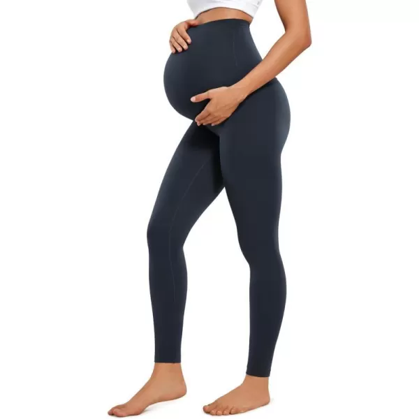 CRZ YOGA Womens Butterluxe Maternity Leggings Over The Belly 28  Workout Activewear Yoga Pregnancy Pants Buttery SoftTrue Navy