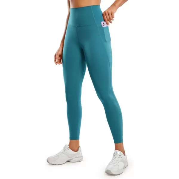 CRZ YOGA Womens Butterluxe Workout Leggings 25 Inches  High Waisted Gym Yoga Pants with Pockets Buttery SoftBorealis Green