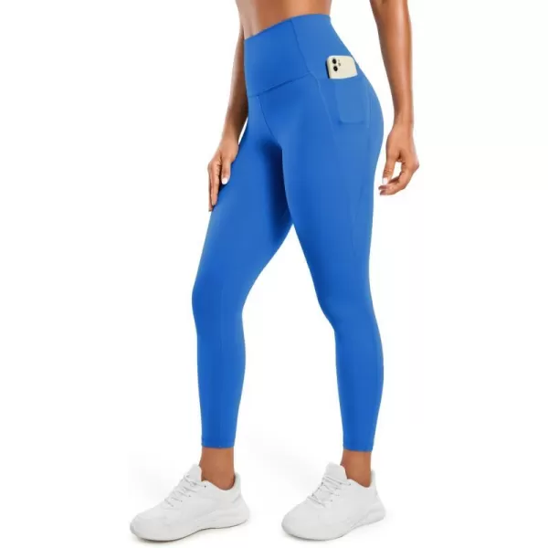 CRZ YOGA Womens Butterluxe Workout Leggings 25 Inches  High Waisted Gym Yoga Pants with Pockets Buttery SoftSparkle Blue