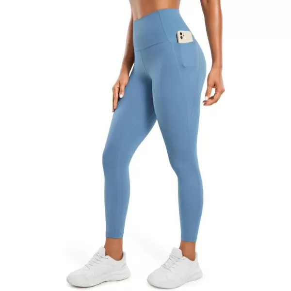 CRZ YOGA Womens Butterluxe Workout Leggings 25 Inches  High Waisted Gym Yoga Pants with Pockets Buttery SoftUniverse Blue