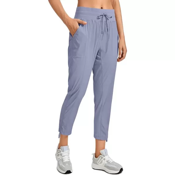 CRZ YOGA Womens Casual 78 Pants 2527  Lightweight Workout Outdoor Athletic Track Travel Lounge Joggers PocketsAdobeblue