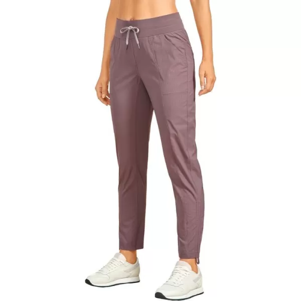 CRZ YOGA Womens Casual 78 Pants 2527  Lightweight Workout Outdoor Athletic Track Travel Lounge Joggers PocketsAntique Bark