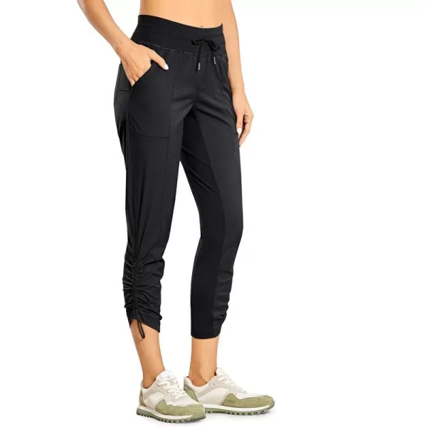 CRZ YOGA Womens Casual 78 Pants 2527  Lightweight Workout Outdoor Athletic Track Travel Lounge Joggers PocketsBlack