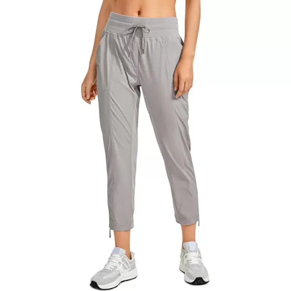 CRZ YOGA Womens Casual 78 Pants 2527  Lightweight Workout Outdoor Athletic Track Travel Lounge Joggers PocketsDark Chrome