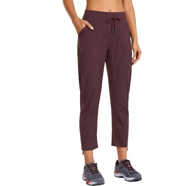 CRZ YOGA Womens Casual 78 Pants 2527  Lightweight Workout Outdoor Athletic Track Travel Lounge Joggers PocketsDark Russet