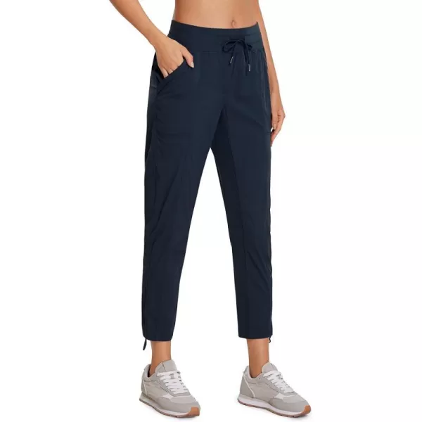 CRZ YOGA Womens Casual 78 Pants 2527  Lightweight Workout Outdoor Athletic Track Travel Lounge Joggers PocketsInk Blue