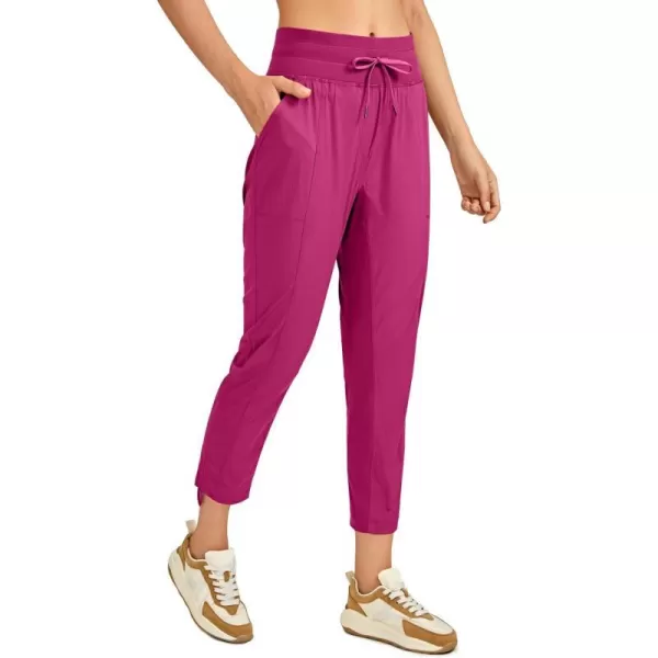 CRZ YOGA Womens Casual 78 Pants 2527  Lightweight Workout Outdoor Athletic Track Travel Lounge Joggers PocketsMagenta Purple