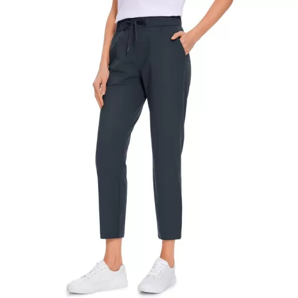 CRZ YOGA Womens High Waisted 4Way Stretch Golf Capris 25 Short  Work Pants Athletic Lounge Workout Ankle PantsMelanite