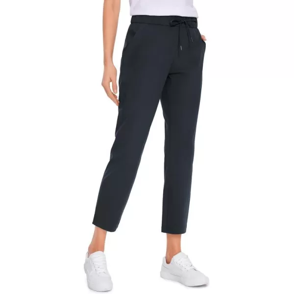 CRZ YOGA Womens High Waisted 4Way Stretch Golf Capris 25 Short  Work Pants Athletic Lounge Workout Ankle PantsTrue Navy