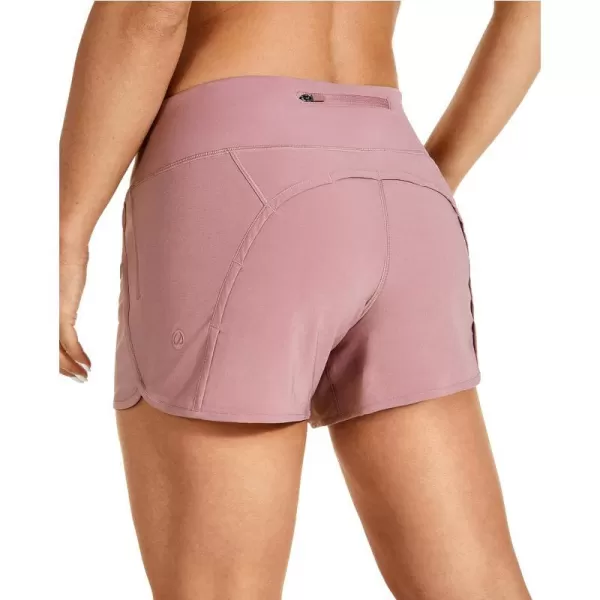 CRZ YOGA Womens Lightweight Gym Athletic Workout Shorts Liner 4  Quick Dry Running Sport Spandex Shorts Mesh Zipper PocketsFigue