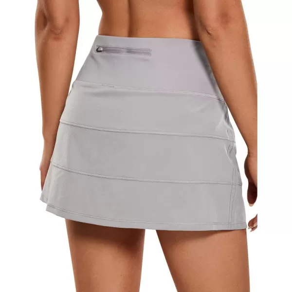 CRZ YOGA Womens Lightweight High Waisted Tennis Skirts A Line Athletic Workout Running Sports Golf Skorts with PocketsDark Chrome