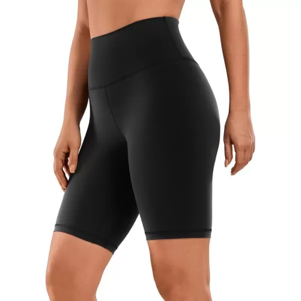 CRZ YOGA Womens Naked Feeling Biker Shorts  3  4  6  8  10 High Waist Yoga Workout Running Shorts Spandex8 inches Black