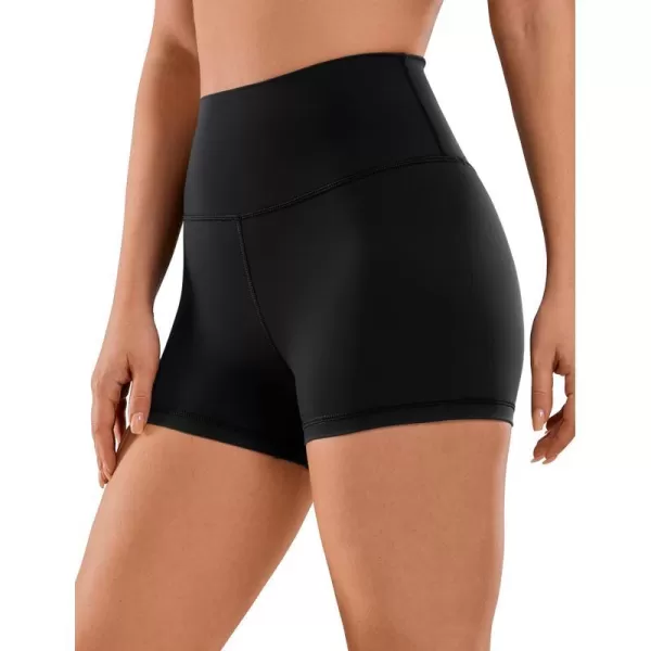 CRZ YOGA Womens Naked Feeling Biker Shorts  3  4  6  8  10 High Waist Yoga Workout Running Shorts SpandexBlack